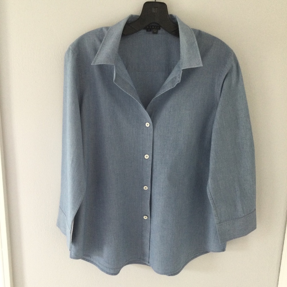 Theory Falai Chambray Shirt 100% Cotton
